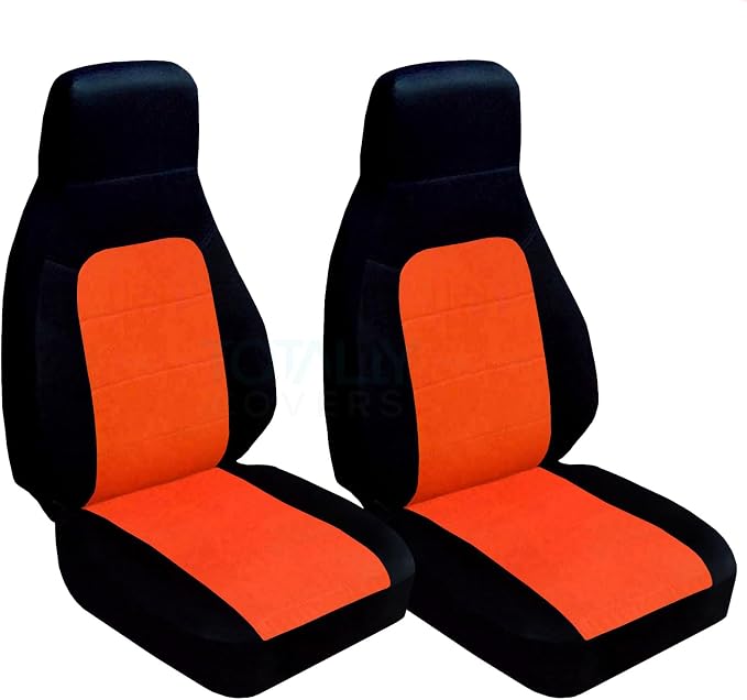 Totally Covers Compatible with 1990-2000 Mazda MX-5 Miata Seat Covers: Black and Orange (22 Colors) Bucket
