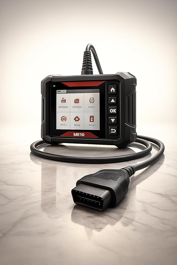 New! MR10 2.8 in Screen OBD2 Code Reader w/Live Data, ABS & Oil/Battery Reset, Wireless App Integration, Vehicle History & Recall Alerts — Compatible with Maddox Models for 1996+ OBD2 Cars & Hybrids