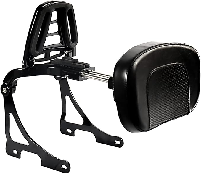 Adjustable Driver/Passenger Seat Backrest Component:Fixed Mounts (Sportster 00-25(Matt Black))