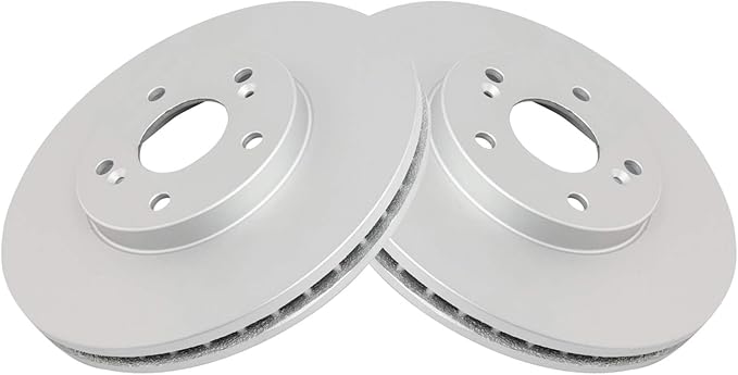 TRQ Front Brake Rotor Set G Coated Vented Compatible with 2001-2003 Acura CL 2001-2006 MDX 1999-2008 TL 2004-2014 TSX 2003-2012 Honda Accord 1999-2004 Odyssey 2003-2008 Pilot