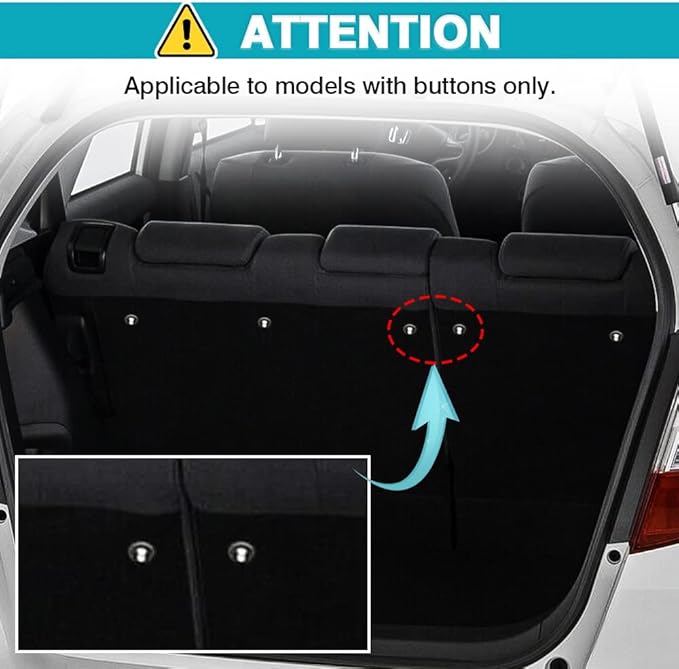 Powerty Cargo Cover Compatible with Honda Fit 2009 2010 2011 Accessories Trunk Cover Trunk Security Shield Shade (Can Withstand Load)