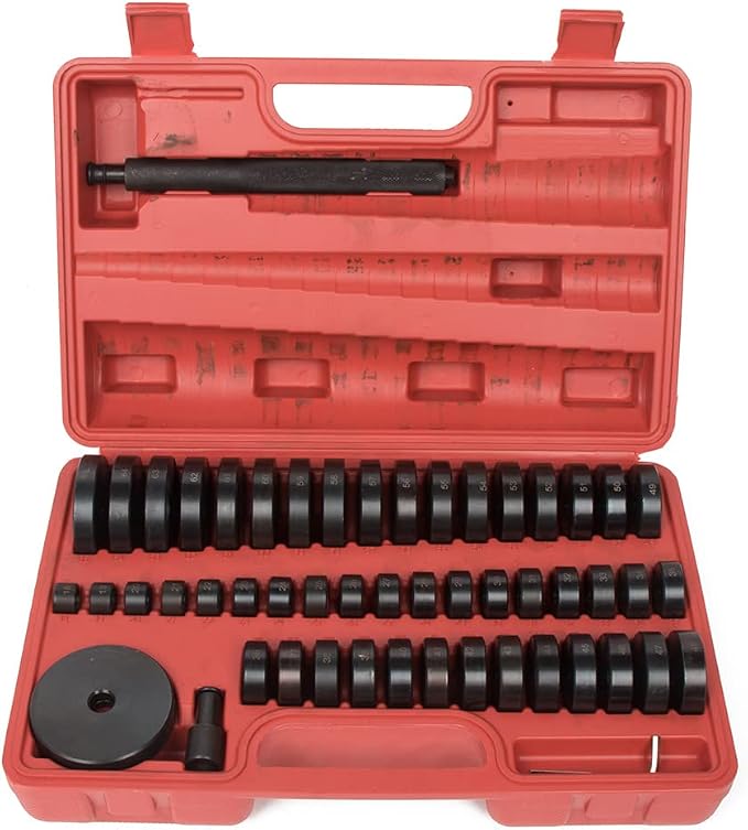 SCITOO 52-in-1 Custom Bushing Driver Tool Set,Transmission Wheel Axle Bearing Race Seal Installer Remover,Bush Removal Puller Bearing Press Tool Kit