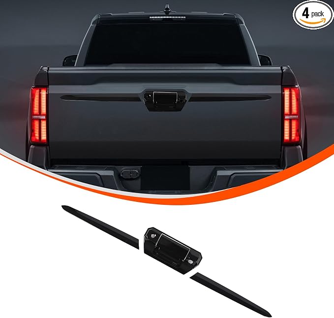 ABS Car Look Rear Door Handle Panel Cover Trim Compatible with Toyota Tacoma SR 2024+,Car Tailgate Handle Trim Strip (Gloss Black)