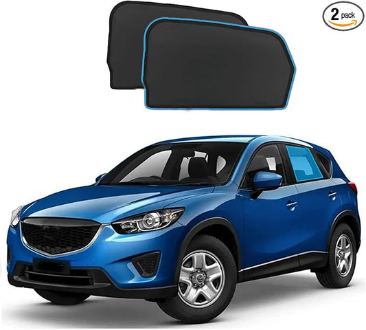 Magnetic Mesh Sun Shade for Mazda CX5 2017-2025| Custom Fit for CX-5, Side & Rear Windows | Baby UV/Heat Protection, Privacy Shield Sunshade (2-Pack Rear Side Window Shades)
