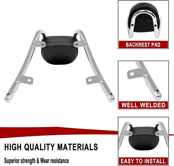 Detachable Backrest Sissy Bar Replacement for Honda Fury VT1300CX VT 1300 CX 2010-2025 Luggage Rack Passenger Backrest