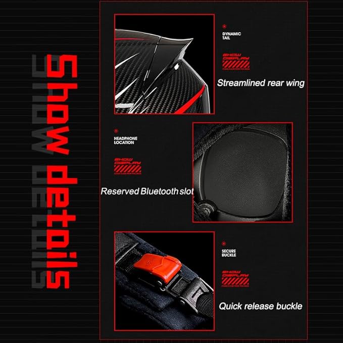 Motorcycle Bluetooth Full Face Helmet, Integrated Bluetooth Helmet, DOT/ECE Approved Full Face Flip Up Helmet, Multiple Vents Motorbike Helmet with Microphone for Adults 55-64CM
