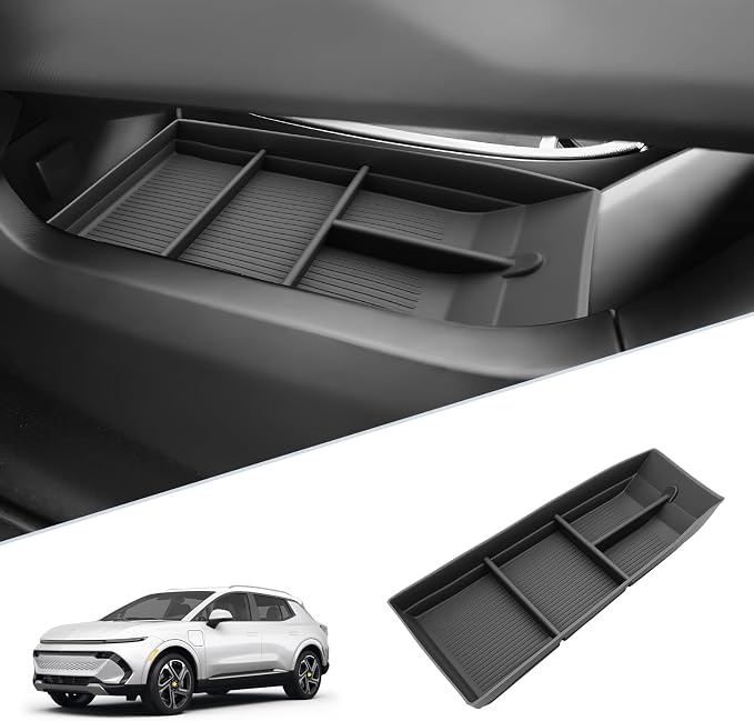 SKTU 2024 2025 2026 Chevy Equinox EV Center Console Organizer for 2024 2025 2026 Chevy Equinox EV Lower Center Console Tray 2024 2025 2026 Chevy Equinox EV Accessories Under Console Organizer