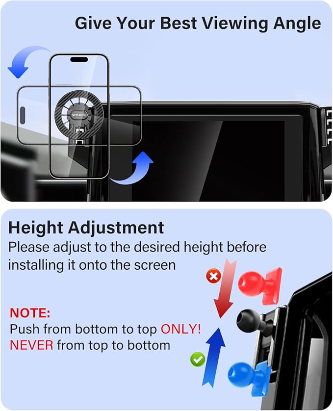 Car Phone Holder for Mercedes Benz GLC 2020-2022/C-Class 2019-2021/V-Class 2020-2022 Accessories 10.25-Inch Screen, Automobile Cradles Magnetic Phone Mount Compatible with MagSafe, Cell Phone Base