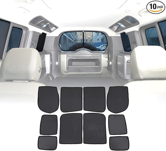 Full Window Shade Compatible with 2020-2025 L@nd Rover Defender 110, Breathable Mesh Side Window Screens Shade Cover for Baby, UV Rays Protection Sun Shade Blocker