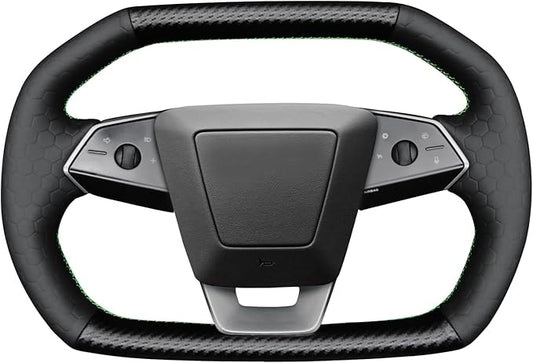 MEWANT Steering Wheel Cover for Tesla Cybertruck 2023-2025 Hand-Stitched Steering Wheel Wrap Tesla Cybertruck Accessories