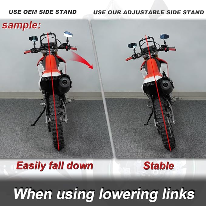 Xitomer 0-3'' Adjustable Kickstand Fit for Ninja 650 / ABS Z650 2020-2026 & Z650RS 2022-2026 Adjustable Motorcycle Stand Side Stand