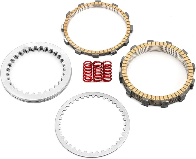 Wsays Extra Clutch Plates Kit Friction Steel Compatible with Harley Softail Heritage Fat Boy Street Bob 2018-2025 Fit FL Touring Street Electra Road Glide Road King 2017-2025 Fit M8 Engine Model