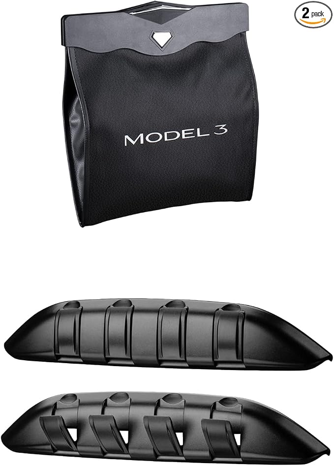 Motrobe Tesla Model 3 Garbage Bag and Tesla Model Y/3/S Seat Back Hooks