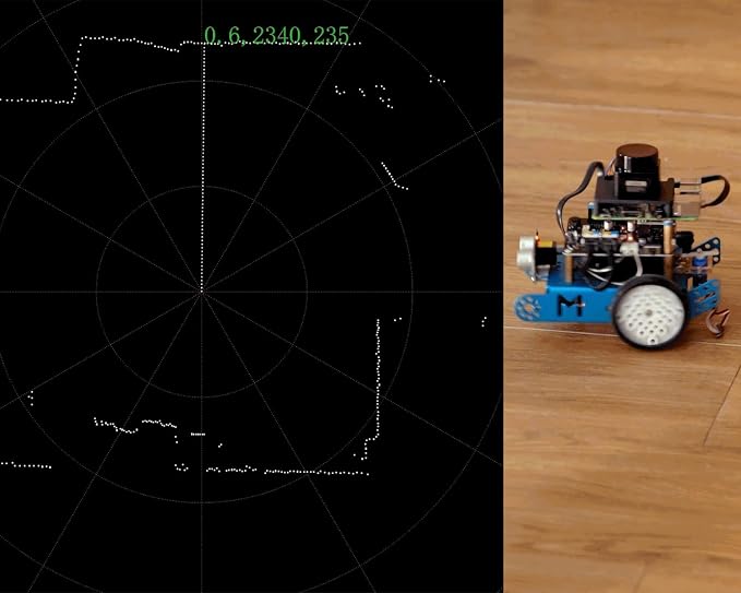 DTOF LiDAR Time-of-Flight Lidar STL-19P, 360 Degree Omni-Directional Laser Scanning, Anti-Glare 60000Lux, 5000Hz ranging Frequency, 12m Radius ranging, Support ROS/ROS2