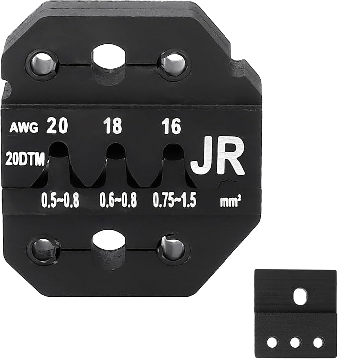 JRready ACT-20DTM Crimp Die for Open Barrel Crimping Tool ACT-LY Frame, Deutsch DTM Connector Pin Crimp Die for Size 20 Stamped Contacts(16-20AWG)