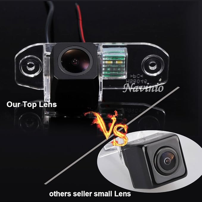 Vehicle Backup License Plate Cameras Car Rear View Backup Camera for Volvo S80L /S40L/S80/S40/S60/V60/XC90/XC60/C70/s60L Parking Reverse HD Waterproof (Model B= 2 x Screw Connector)