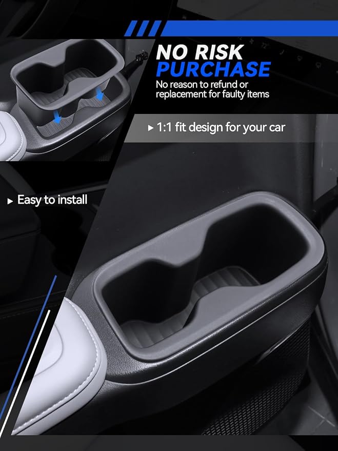for Santa Fe Cup Holder 2024 2025 2026 Santa Fe Hybrid Accessories 5 Pcs Set Center Console + Second Door + Third Row Cup Holder Insert