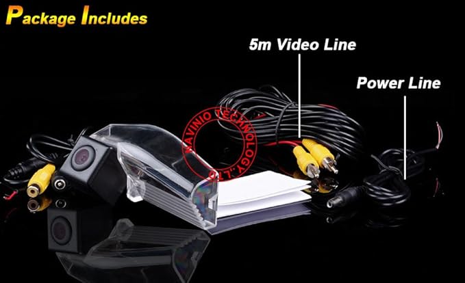 HD Waterproof Car Rear View Backup Camera Vehicle-Specific License Plate Light Reverse Camera, Parking Safety Assistant System Night Vision, Replacement for Mazda 2/Mazda 3