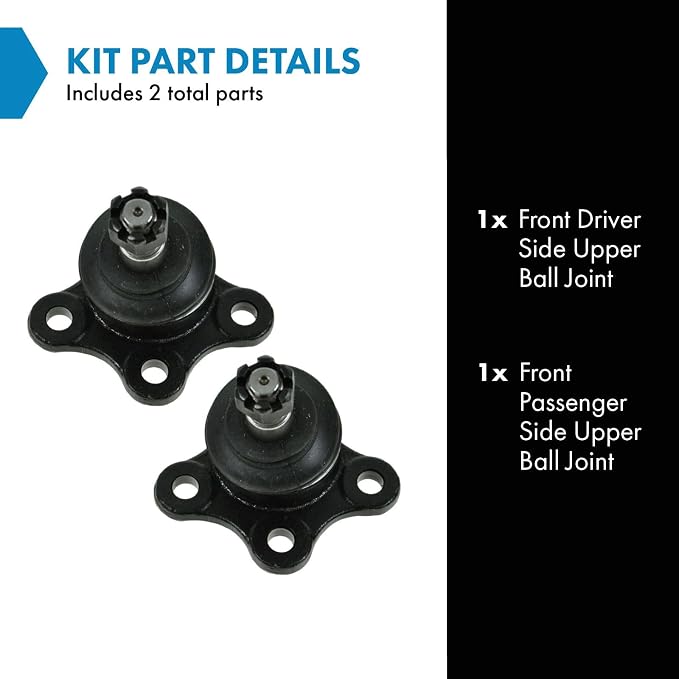 TRQ Front Upper Ball Joint Set Compatible with 96-99 Acura 96-02 Honda 92-04 Isuzu