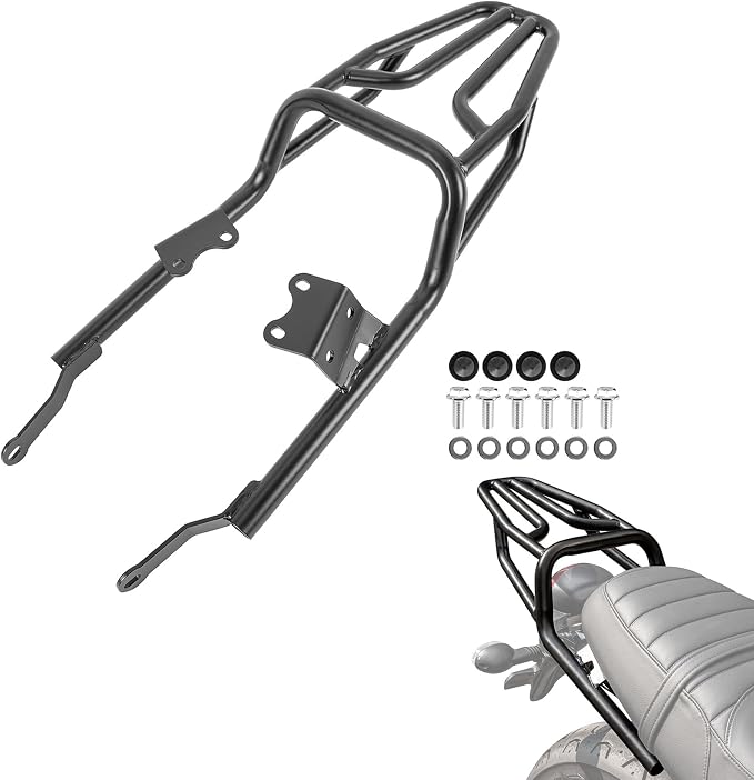 Luggage Rack for Speed Twin 900 2023-2024 Street Twin 900 2016-2022 | WOLFLINEMOTO Motorcycle Rear Support Shelf Mounting Rack High-Temp Powder Coating