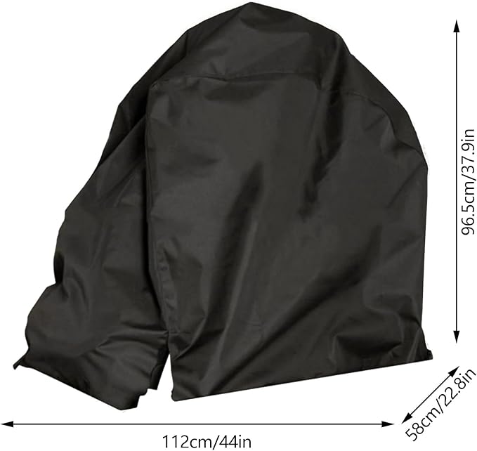 Wheelchair Cover, Foldable Electric Wheelchair Covers, 600D Oxford Cloth Wheel Chair Covers, Outdoor Transport Chair Cover with Fastener and Buckle, 44.1x22.8x38in, Black