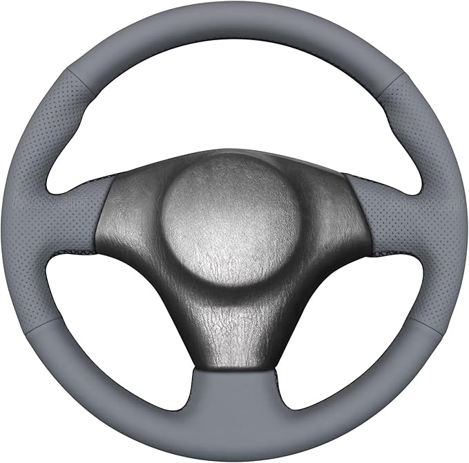 MEWANT Hand Stitch Steering Wheel Cover for Toyota RAV4 1998-2003 / Celica 1999-2006 / Corolla 2003-2008 / Matrix 2002-2008 / MR2 1999-2007 / Supra/Caldina, Custom Fit DIY Wrap Interior Accessories