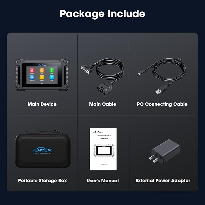 4 Systems OBD2 Scanner UR600 ABS SRS Engine Transmission Car Code Reader with 50 Services Bidirectional Test of 4 Systems Battery Test ECU Coding Diagnostic Scan Tools Lifetime Free Upgrade