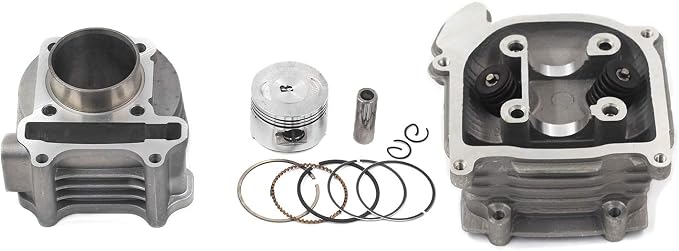 GY6 Cylinder Rebuild Kits Trkimal 47mm 80cc Big Bore Upgrade Kits for 49cc 50cc 139QMB Engines 64mm Valve scooter moped parts, GY6 Engine parts for Chinese Scooter(64mm Valve Length)