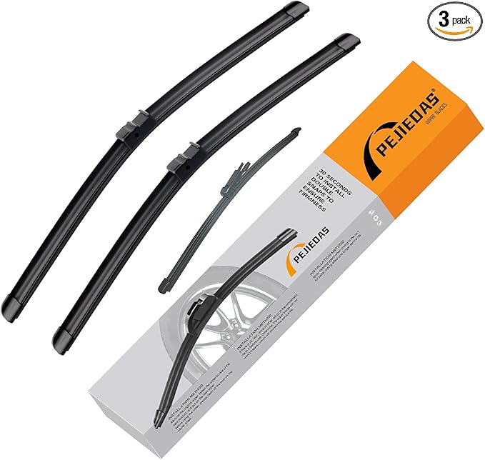 3 x OEM Wiper Blades, Replacement Wiper Blades for BMW X5 2007-2011 (24“ & 20” Front Wipers + 16” Rear Wiper Blades)
