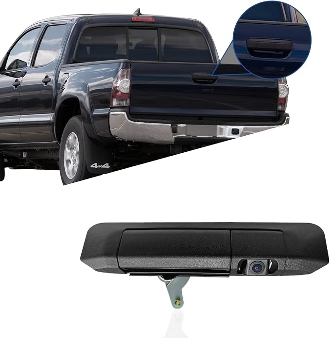 Aftermarket Tailgate Handle Backup Camera for Toyota Tacoma 2005-2014, RCA Connector,IP69K Waterproof Replacement Parking Camera