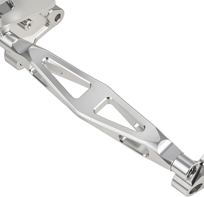 Foot Peg Bracket with Support Brace for Surron Ultra Bee,CNC 6061 Aluminum Foot Rest Pedal & Support Rod for Sur Ron Ultra Bee/Surron Ultrabee Silver