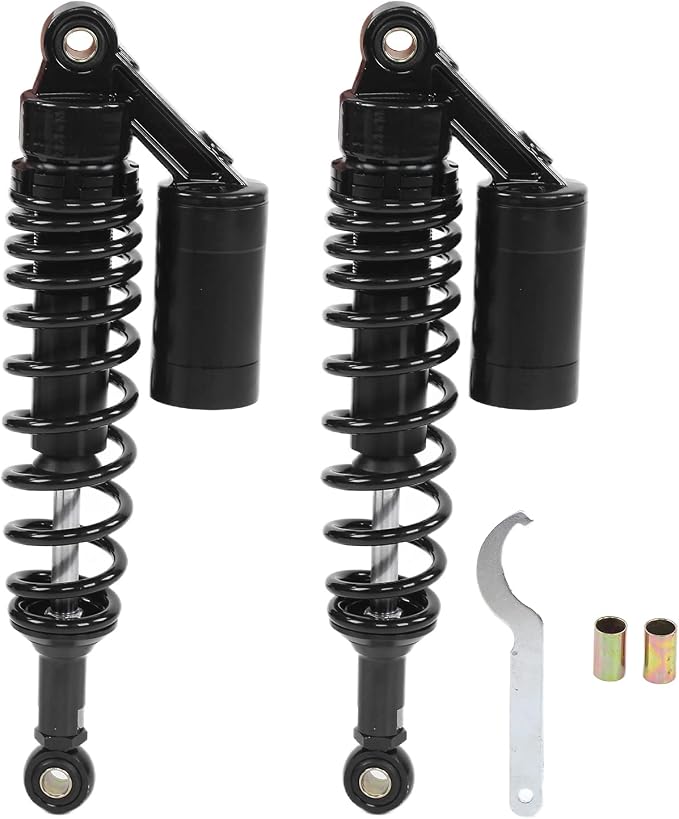 Keenso 13.5 Inch Aluminum Motorcycle Shock Absorbers, ATV Suspension, Universal Fit, Smooth Action, All Alloy Construction, Dirt Bikes, Sport Bikes, Go Kart, Quad, Comfort Damper