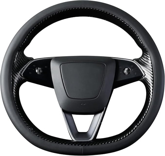 MEWANT DIY Stitching 3D Style Steering Wheel Cover Wrap for Tesla Model 3 Highland 2023-2025/Model Y 2025 Highland for Tesla Model 3/Model Y Accessories(3D Style)
