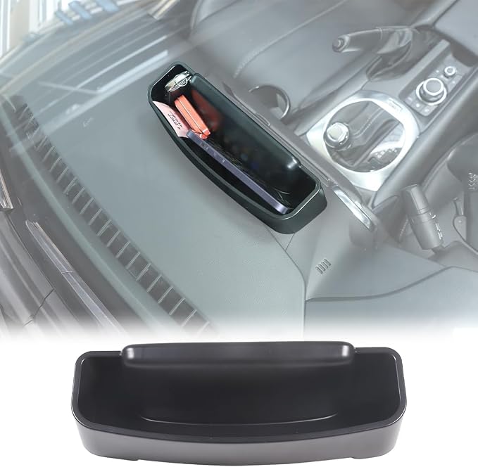 Car Center Console Navigation Screen Rear Storage Box,Phone Storage Organizer Tray,Fit for Mazda MX-5 ND Fiat Abarth 124 2016-2021 2022 2023 LHD,Center Console Navigation Rear Organizer