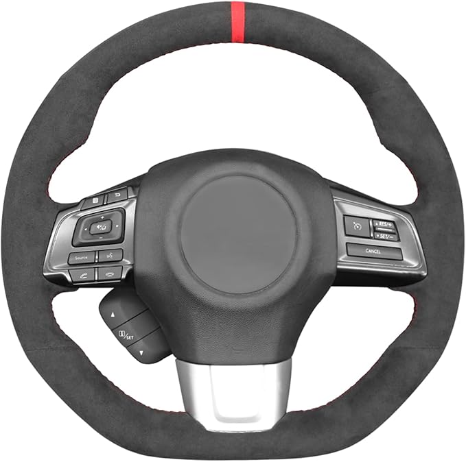 MEWANT Hand Sewing Breathable Car Steering Wheel Cover for Subaru WRX 2015-2021 / WRX STI 2015-2021 Steering Wheels Accessories for Subaru WRX (STI)