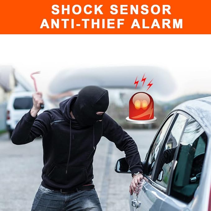 BANVIE Car Alarm System with Remote Start & Push to Start Ignition Kit Engine Button