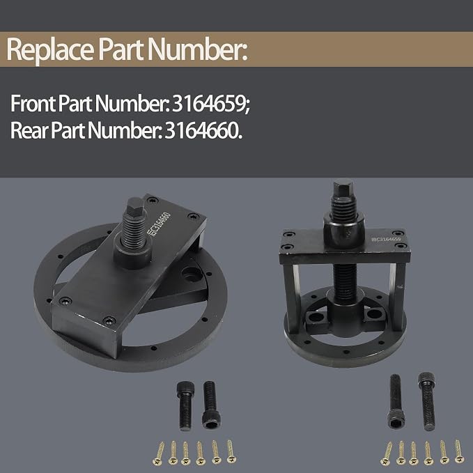 3164659 3164660 Front & Rear Crankshaft Seal Remover & Installer Tool Kit,Compatible with Paccar Engines PX-6, Compatible with Cummins 4BT 3.9L B Series 5.9L ISB 5.9L 6.7L QSB 5.9L 6.7L 1989-2016