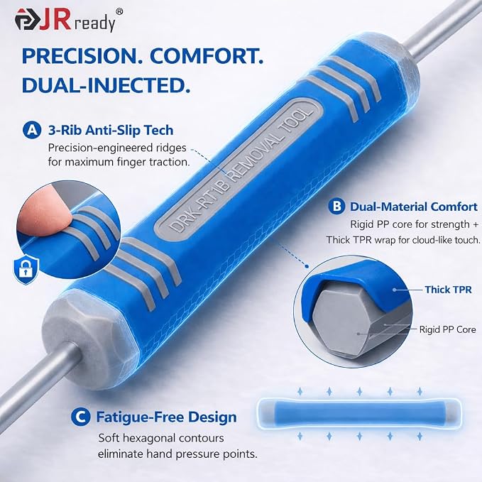 JRready ST5393 14-Pack Deutsch Pin Removal Tool DRK-RT1B (Heat-Treated S2 Steel) for DT, DTM, DTP Connectors - Bulk Pin Extraction Tool Set for Automotive, Heavy Duty Truck & Fleet Maintenance