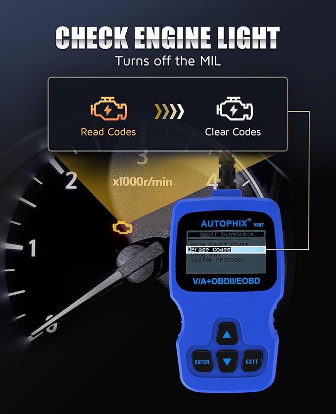 AUTOPHIX V007 OBD Scanner for VW Volkswagen, Audi Skoda Seat Golf Passat Code Reader Diagnostic Tool, Check Engine Light/Oil Reset/Throttle Position Adaption/EPB Reset