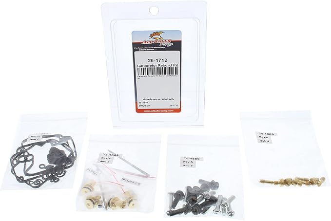 All Balls Racing 26-1712 Carburetor Rebuild Kit Compatible with/Replacement For Suzuki GSX-R 750 1993-1995