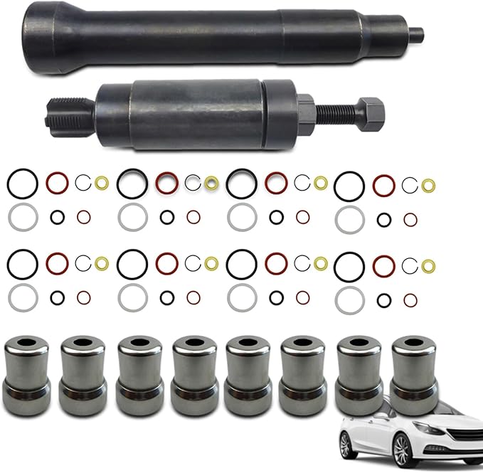 Injector Sleeve Cup Removal Tool and Install Kit AB-E721-60TK 3302 For Ford Powerstroke 6.0L 2003 2004 2005 2006 2007 2008 2009 2010