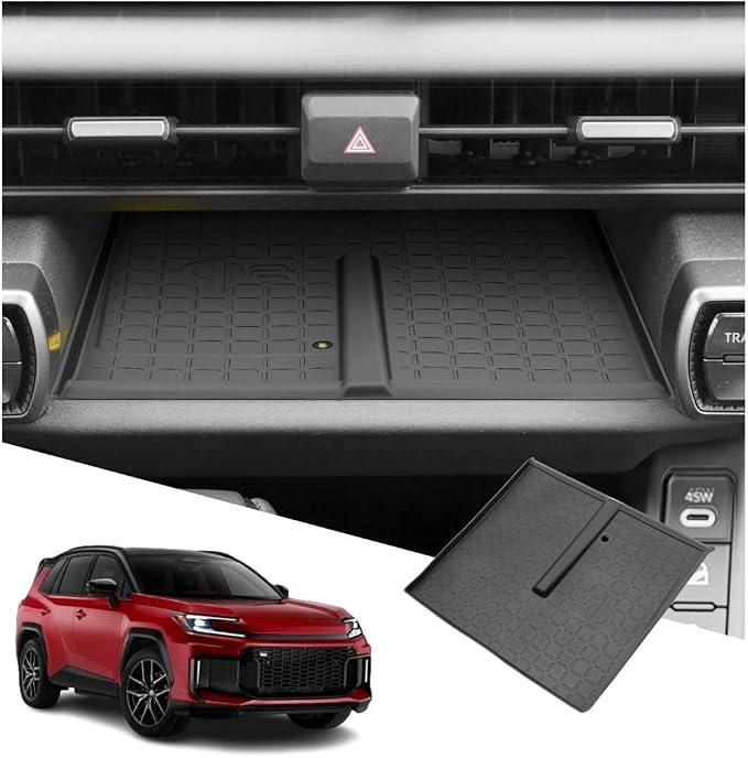 SXCY for 2026 Toyota RAV4 Wireless Charging Protective Mats 2026 RAV4 Accessories Center Console Inserts Liner Anti-Slip Anti-Dust Waterproof Mats