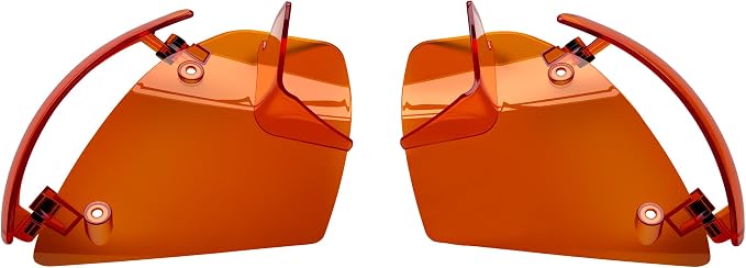Side Wings Wind Air Deflector Fairing Fit for Harley 2024-2026 CVO Road Glide ST FLTRXSTSE 2024-2026 Road Glide FLTRX 2023-2025 CVO Road Glide FLTRXSE (Orange)