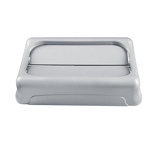 Rubbermaid Commercial Products SLIM JIM Swing Lid for Use with 16/23 GAL Vented Slim Jim Containers, for Kitchens/Classrooms/Offices/Back of House, Black