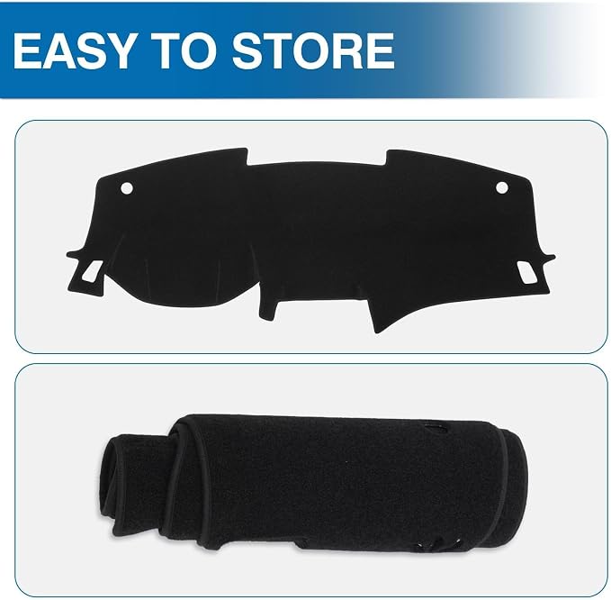 KUST Black Dash Cover for Nissan Sentra (S, SV, SR) 2020-2024 2025 2026 Non-Slip Dashboard Cover Polyester Interior for Nissan Sentra Accessories Sunshade No Glare