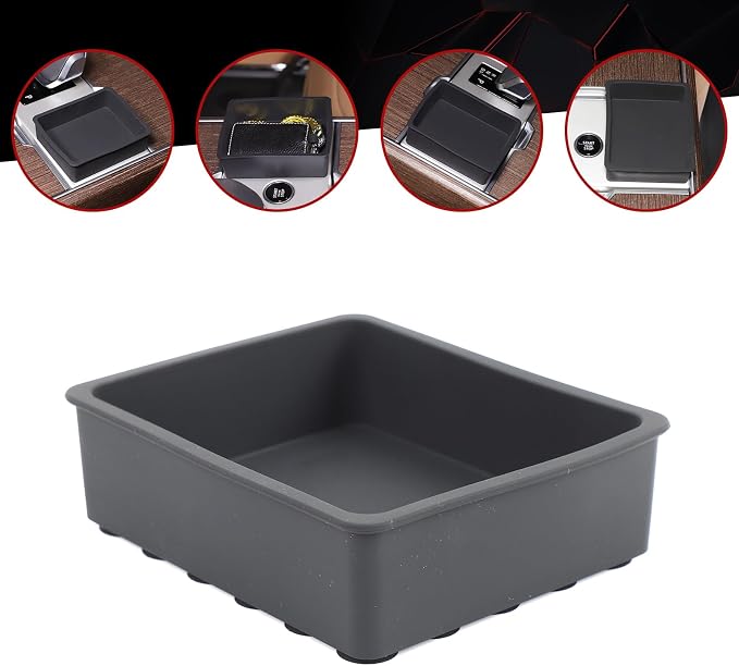 Gear Shift Storage Box Compatible with Land Rover Range Rover Vogue L460 2024 2025 2026 Center Console Gear Shift Panel Silicone Storage Box Organizer Tray 1PCS