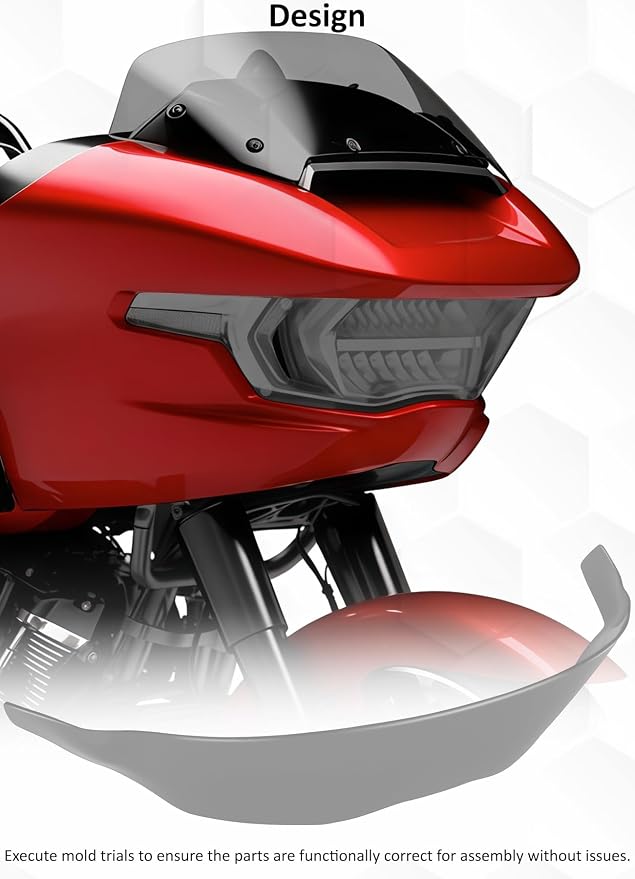 Headlight Lens Headlamp Protection Film Headlight Cover Guard Compatible with Harley Touring CVO Road Glide FLTRXSE 2023-up & Road Glide/ST 2024-up (Smoke)