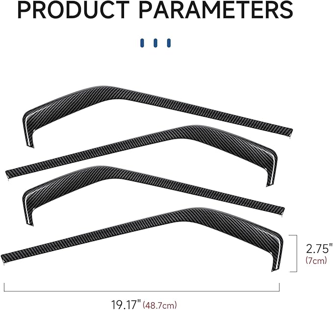 Youtaiche 4PCS ABS Carbon Fiber Car Door Panel Trim Cover for 2023 2024 2025 2026 Chevy Colorado/GMC Canyon Sticker Accessories
