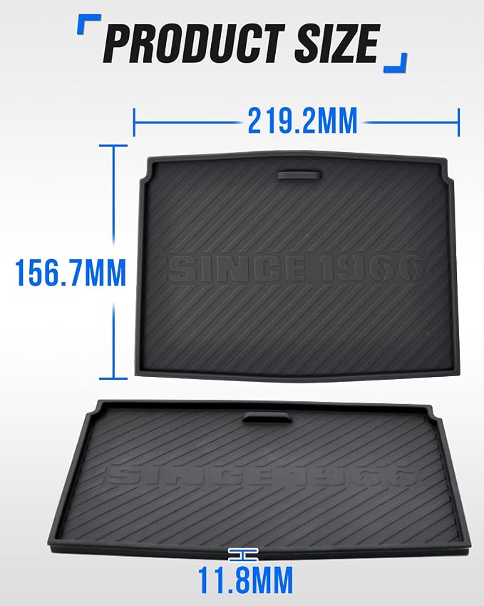 ROADER Bronco Armrest Box Bottom Anti-Slip Mat Fit for 2021-2024 Ford Bronco Interior Accessories, Arm Rest Box Silicone Cushion Protective Pad, Washable Safe Environmentally Friendly-Black
