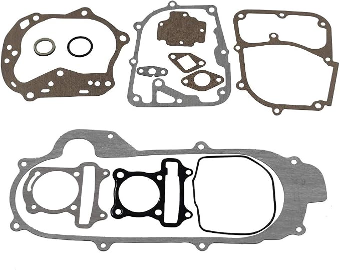 GY6 Cylinder Rebuild Kits Kymlaa 100cc Big Bore Kit for 69mm Valve 49CC 50CC 139QMB Moped Scooter Engine 50mm Bore Upgrade Set with 6pin Racing CDI Ignition Coil Performance Spark Plug Clutch Spring